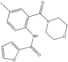 N-[4-iodo-2-(4-morpholinylcarbonyl)phenyl]-2-furamide Struktur