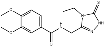 N-[(4-ethyl-5-sulfanyl-4H-1,2,4-triazol-3-yl)methyl]-3,4-dimethoxybenzamide Struktur