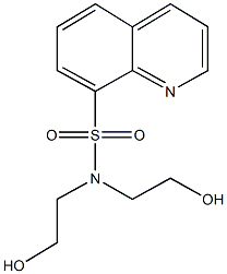 N,N-bis(2-hydroxyethyl)-8-quinolinesulfonamide Struktur