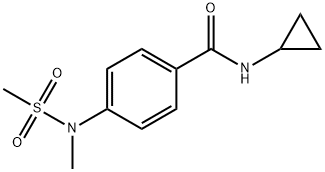 N-cyclopropyl-4-[methyl(methylsulfonyl)amino]benzamide Struktur