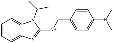 N-[4-(dimethylamino)benzyl]-N-(1-isopropyl-1H-benzimidazol-2-yl)amine Struktur