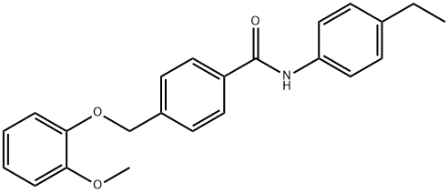 N-(4-ethylphenyl)-4-[(2-methoxyphenoxy)methyl]benzamide Struktur