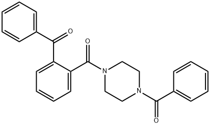 {2-[(4-benzoyl-1-piperazinyl)carbonyl]phenyl}(phenyl)methanone Struktur