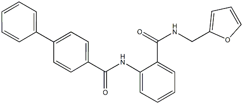 N-(2-{[(2-furylmethyl)amino]carbonyl}phenyl)[1,1'-biphenyl]-4-carboxamide Struktur