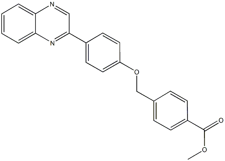 methyl 4-{[4-(2-quinoxalinyl)phenoxy]methyl}benzoate Struktur