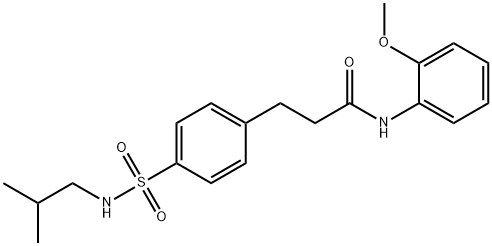 3-{4-[(isobutylamino)sulfonyl]phenyl}-N-(2-methoxyphenyl)propanamide Struktur