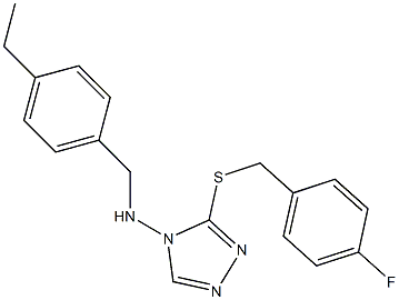 N-(4-ethylbenzyl)-N-{3-[(4-fluorobenzyl)sulfanyl]-4H-1,2,4-triazol-4-yl}amine Struktur