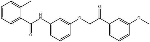 N-{3-[2-(3-methoxyphenyl)-2-oxoethoxy]phenyl}-2-methylbenzamide Struktur