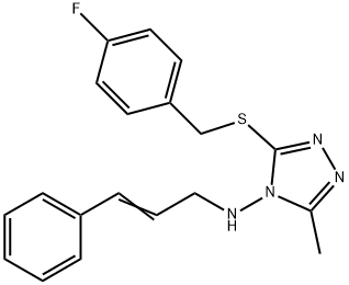 N-cinnamyl-N-{3-[(4-fluorobenzyl)sulfanyl]-5-methyl-4H-1,2,4-triazol-4-yl}amine Struktur