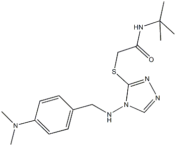 N-(tert-butyl)-2-[(4-{[4-(dimethylamino)benzyl]amino}-4H-1,2,4-triazol-3-yl)sulfanyl]acetamide Struktur