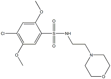 4-chloro-2,5-dimethoxy-N-[2-(4-morpholinyl)ethyl]benzenesulfonamide Struktur