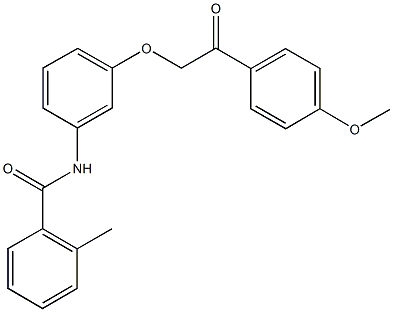 N-{3-[2-(4-methoxyphenyl)-2-oxoethoxy]phenyl}-2-methylbenzamide Struktur