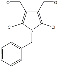 1-benzyl-2,5-dichloro-1H-pyrrole-3,4-dicarbaldehyde Struktur