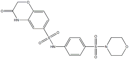 N-[4-(4-morpholinylsulfonyl)phenyl]-3-oxo-3,4-dihydro-2H-1,4-benzoxazine-6-sulfonamide Struktur