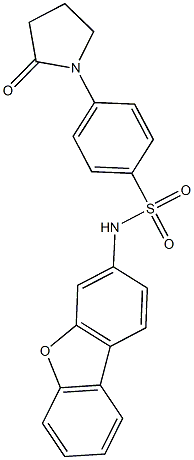 N-dibenzo[b,d]furan-3-yl-4-(2-oxo-1-pyrrolidinyl)benzenesulfonamide Struktur