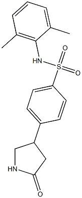 N-(2,6-dimethylphenyl)-4-(5-oxo-3-pyrrolidinyl)benzenesulfonamide Struktur