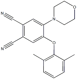 4-(2,6-dimethylphenoxy)-5-(4-morpholinyl)phthalonitrile Struktur