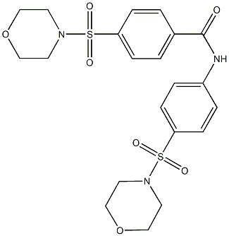 4-(4-morpholinylsulfonyl)-N-[4-(4-morpholinylsulfonyl)phenyl]benzamide Struktur