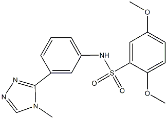 2,5-dimethoxy-N-[3-(4-methyl-4H-1,2,4-triazol-3-yl)phenyl]benzenesulfonamide Struktur