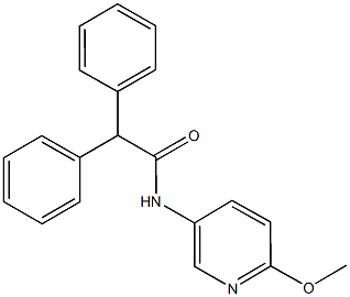 N-(6-methoxy-3-pyridinyl)-2,2-diphenylacetamide Struktur