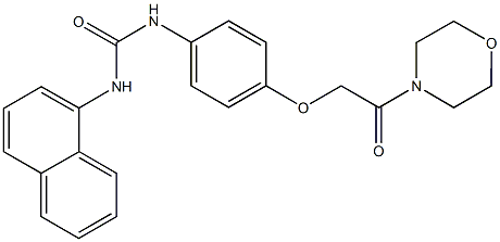 N-{4-[2-(4-morpholinyl)-2-oxoethoxy]phenyl}-N'-(1-naphthyl)urea Struktur