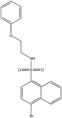 4-bromo-N-(2-phenoxyethyl)-1-naphthalenesulfonamide Struktur