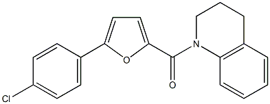 1-[5-(4-chlorophenyl)-2-furoyl]-1,2,3,4-tetrahydroquinoline Struktur