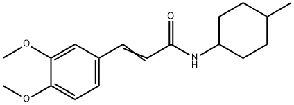 3-(3,4-dimethoxyphenyl)-N-(4-methylcyclohexyl)acrylamide Struktur