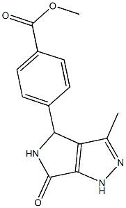 methyl 4-(3-methyl-6-oxo-1,4,5,6-tetrahydropyrrolo[3,4-c]pyrazol-4-yl)benzoate Struktur