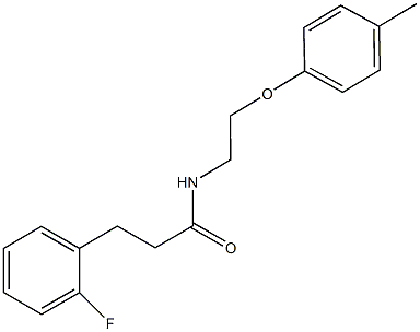 3-(2-fluorophenyl)-N-[2-(4-methylphenoxy)ethyl]propanamide Struktur