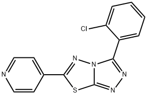 3-(2-chlorophenyl)-6-(4-pyridinyl)[1,2,4]triazolo[3,4-b][1,3,4]thiadiazole Struktur