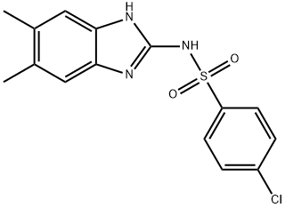 4-chloro-N-(5,6-dimethyl-1H-benzimidazol-2-yl)benzenesulfonamide Struktur