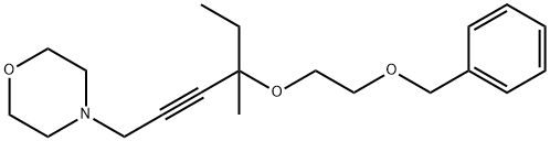 4-{4-[2-(benzyloxy)ethoxy]-4-methyl-2-hexynyl}morpholine Struktur