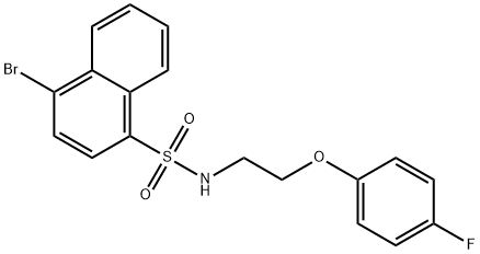 4-bromo-N-[2-(4-fluorophenoxy)ethyl]-1-naphthalenesulfonamide Struktur