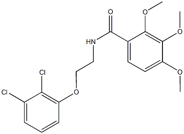 N-[2-(2,3-dichlorophenoxy)ethyl]-2,3,4-trimethoxybenzamide Struktur