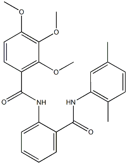 N-{2-[(2,5-dimethylanilino)carbonyl]phenyl}-2,3,4-trimethoxybenzamide Struktur