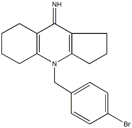 4-(4-bromobenzyl)-1,2,3,4,5,6,7,8-octahydro-9H-cyclopenta[b]quinolin-9-imine Struktur