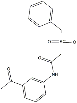 N-(3-acetylphenyl)-2-(benzylsulfonyl)acetamide Struktur