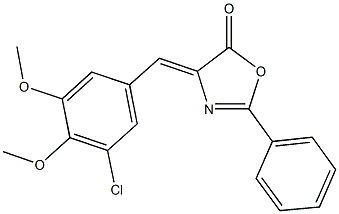 4-(3-chloro-4,5-dimethoxybenzylidene)-2-phenyl-1,3-oxazol-5(4H)-one Struktur