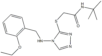 N-(tert-butyl)-2-({4-[(2-ethoxybenzyl)amino]-4H-1,2,4-triazol-3-yl}sulfanyl)acetamide Struktur