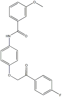 N-{4-[2-(4-fluorophenyl)-2-oxoethoxy]phenyl}-3-methoxybenzamide Struktur