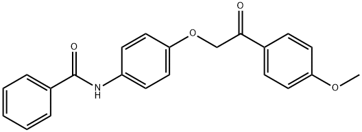 N-{4-[2-(4-methoxyphenyl)-2-oxoethoxy]phenyl}benzamide Struktur