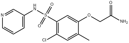 2-{4-chloro-2-methyl-5-[(3-pyridinylamino)sulfonyl]phenoxy}acetamide Struktur