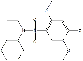 4-chloro-N-cyclohexyl-N-ethyl-2,5-dimethoxybenzenesulfonamide Struktur