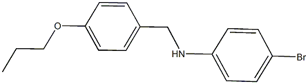 N-(4-bromophenyl)-N-(4-propoxybenzyl)amine Struktur