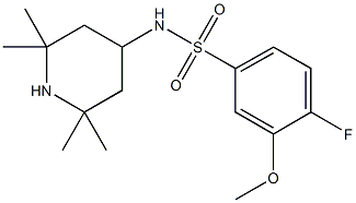 4-fluoro-3-methoxy-N-(2,2,6,6-tetramethyl-4-piperidinyl)benzenesulfonamide Struktur