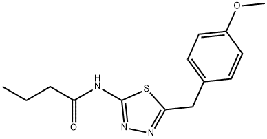 N-[5-(4-methoxybenzyl)-1,3,4-thiadiazol-2-yl]butanamide Struktur