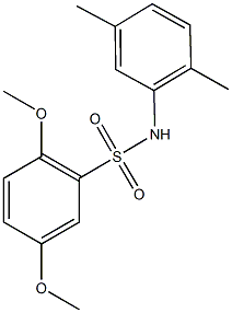 N-(2,5-dimethylphenyl)-2,5-dimethoxybenzenesulfonamide Struktur