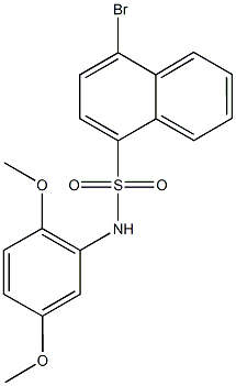 4-bromo-N-(2,5-dimethoxyphenyl)-1-naphthalenesulfonamide Struktur