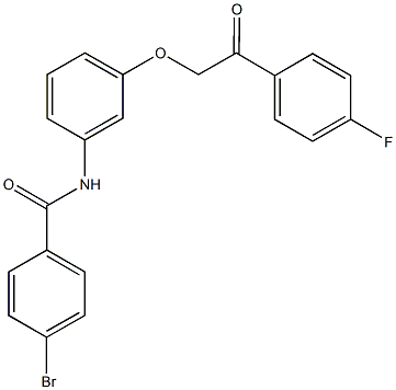 4-bromo-N-{3-[2-(4-fluorophenyl)-2-oxoethoxy]phenyl}benzamide Struktur